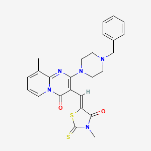 2-(4-benzylpiperazin-1-yl)-9-methyl-3-[(Z)-(3-methyl-4-oxo-2-thioxo-1,3-thiazolidin-5-ylidene)methyl]-4H-pyrido[1,2-a]pyrimidin-4-one