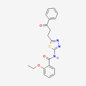 2-ethoxy-N-[5-(3-oxo-3-phenylpropyl)-1,3,4-thiadiazol-2-yl]benzamide