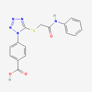 4-(5-{[(PHENYLCARBAMOYL)METHYL]SULFANYL}-1H-1,2,3,4-TETRAZOL-1-YL)BENZOIC ACID