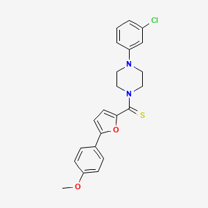 [4-(3-Chlorophenyl)piperazin-1-yl]-[5-(4-methoxyphenyl)furan-2-yl]methanethione