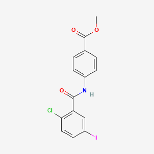 Methyl 4-{[(2-chloro-5-iodophenyl)carbonyl]amino}benzoate