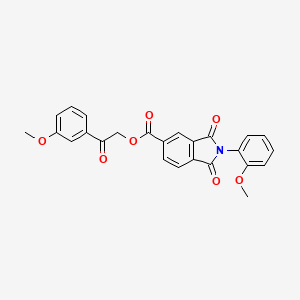 2-(3-methoxyphenyl)-2-oxoethyl 2-(2-methoxyphenyl)-1,3-dioxo-5-isoindolinecarboxylate