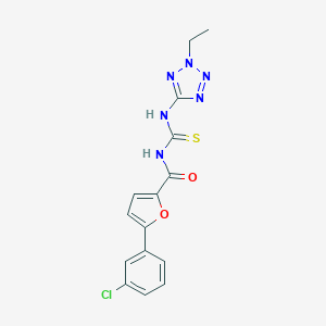 molecular formula C15H13ClN6O2S B365470 5-(3-chlorophenyl)-N-[(2-ethyl-2H-tetrazol-5-yl)carbamothioyl]furan-2-carboxamide CAS No. 880391-05-9