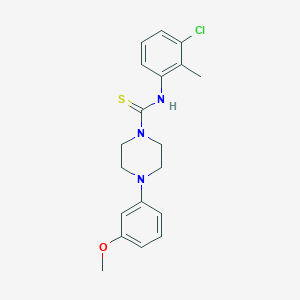 N-(3-CHLORO-2-METHYLPHENYL)-4-(3-METHOXYPHENYL)TETRAHYDRO-1(2H)-PYRAZINECARBOTHIOAMIDE