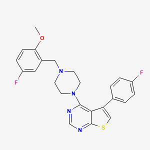 4-[4-(5-Fluoro-2-methoxybenzyl)piperazin-1-yl]-5-(4-fluorophenyl)thieno[2,3-d]pyrimidine