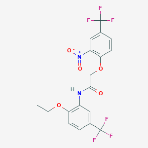 N-[2-ethoxy-5-(trifluoromethyl)phenyl]-2-[2-nitro-4-(trifluoromethyl)phenoxy]acetamide