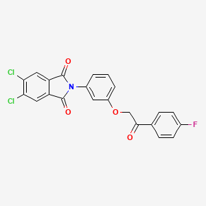 5,6-DICHLORO-2-{3-[2-(4-FLUOROPHENYL)-2-OXOETHOXY]PHENYL}ISOINDOLE-1,3-DIONE