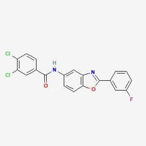 3,4-dichloro-N-[2-(3-fluorophenyl)-1,3-benzoxazol-5-yl]benzamide