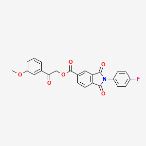 2-(3-METHOXYPHENYL)-2-OXOETHYL 2-(4-FLUOROPHENYL)-1,3-DIOXOISOINDOLE-5-CARBOXYLATE