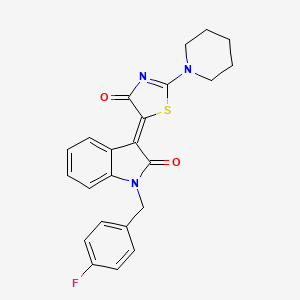 1-(4-fluorobenzyl)-3-[4-oxo-2-(1-piperidinyl)-1,3-thiazol-5(4H)-ylidene]-1,3-dihydro-2H-indol-2-one