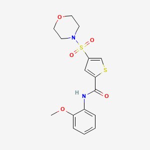 molecular formula C16H18N2O5S2 B3654847 N-(2-methoxyphenyl)-4-(4-morpholinylsulfonyl)-2-thiophenecarboxamide 