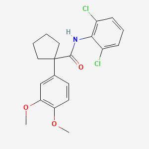 N-(2,6-dichlorophenyl)-1-(3,4-dimethoxyphenyl)cyclopentane-1-carboxamide