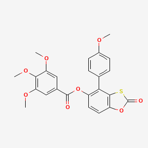 molecular formula C24H20O8S B3654890 4-(4-METHOXYPHENYL)-2-OXO-2H-1,3-BENZOXATHIOL-5-YL 3,4,5-TRIMETHOXYBENZOATE 