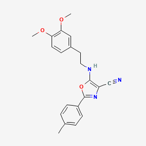 5-{[2-(3,4-dimethoxyphenyl)ethyl]amino}-2-(4-methylphenyl)-1,3-oxazole-4-carbonitrile