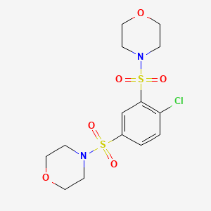 4-(4-chloro-3-morpholin-4-ylsulfonylphenyl)sulfonylmorpholine