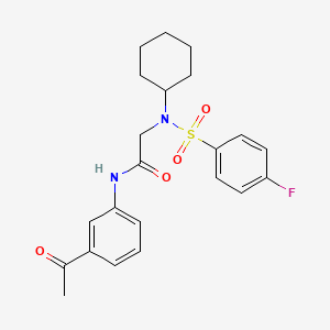 N-(3-acetylphenyl)-N~2~-cyclohexyl-N~2~-[(4-fluorophenyl)sulfonyl]glycinamide