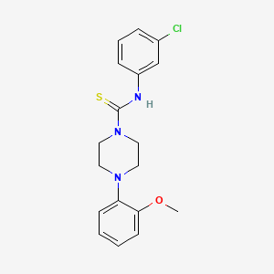 molecular formula C18H20ClN3OS B3654934 N-(3-chlorophenyl)-4-(2-methoxyphenyl)piperazine-1-carbothioamide 