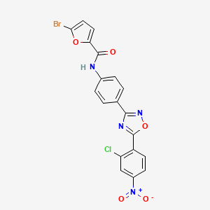 5-bromo-N-{4-[5-(2-chloro-4-nitrophenyl)-1,2,4-oxadiazol-3-yl]phenyl}-2-furamide