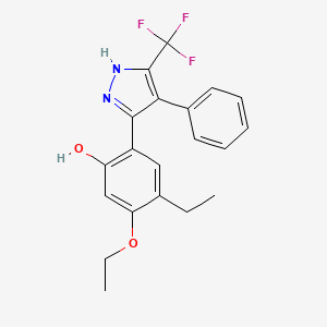 5-ethoxy-4-ethyl-2-[4-phenyl-5-(trifluoromethyl)-1H-pyrazol-3-yl]phenol