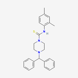 4-BENZHYDRYL-N-(2,4-DIMETHYLPHENYL)TETRAHYDRO-1(2H)-PYRAZINECARBOTHIOAMIDE