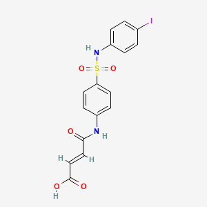 molecular formula C16H13IN2O5S B3654976 (E)-4-{4-[(4-Iodoanilino)sulfonyl]anilino}-4-oxo-2-butenoic acid 