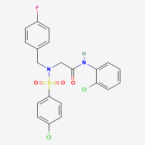 N-(2-chlorophenyl)-N~2~-[(4-chlorophenyl)sulfonyl]-N~2~-(4-fluorobenzyl)glycinamide