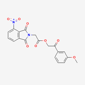 2-(3-methoxyphenyl)-2-oxoethyl (4-nitro-1,3-dioxo-1,3-dihydro-2H-isoindol-2-yl)acetate