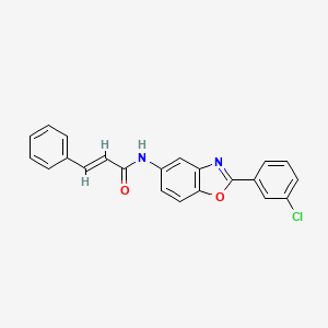 N-[2-(3-chlorophenyl)-1,3-benzoxazol-5-yl]-3-phenylacrylamide