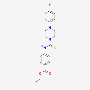 ETHYL 4-({[4-(4-FLUOROPHENYL)PIPERAZINO]CARBOTHIOYL}AMINO)BENZOATE