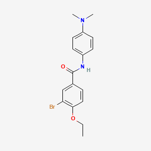 molecular formula C17H19BrN2O2 B3655047 3-bromo-N-[4-(dimethylamino)phenyl]-4-ethoxybenzamide 