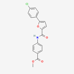 molecular formula C19H14ClNO4 B3655062 methyl 4-{[5-(4-chlorophenyl)-2-furoyl]amino}benzoate 