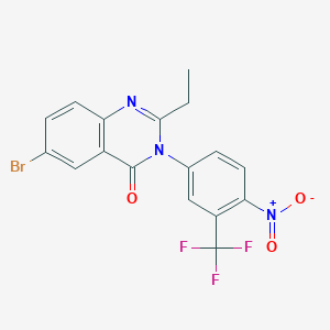 6-bromo-2-ethyl-3-[4-nitro-3-(trifluoromethyl)phenyl]-4(3H)-quinazolinone