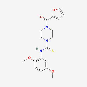 4-{[(2,5-Dimethoxyphenyl)amino]thioxomethyl}piperazinyl 2-furyl ketone