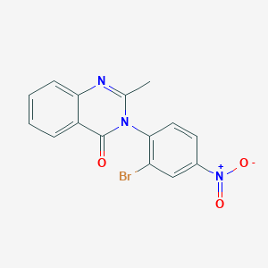 molecular formula C15H10BrN3O3 B3655145 3-(2-bromo-4-nitrophenyl)-2-methyl-4(3H)-quinazolinone 