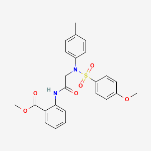 molecular formula C24H24N2O6S B3655163 methyl 2-({N-[(4-methoxyphenyl)sulfonyl]-N-(4-methylphenyl)glycyl}amino)benzoate 