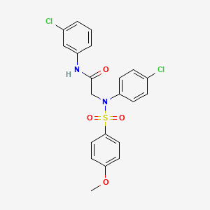 N~1~-(3-chlorophenyl)-N~2~-(4-chlorophenyl)-N~2~-[(4-methoxyphenyl)sulfonyl]glycinamide