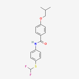 molecular formula C18H19F2NO2S B3655179 N-{4-[(difluoromethyl)thio]phenyl}-4-isobutoxybenzamide 