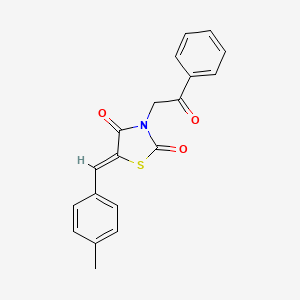 5-(4-methylbenzylidene)-3-(2-oxo-2-phenylethyl)-1,3-thiazolidine-2,4-dione