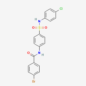 molecular formula C19H14BrClN2O3S B3655230 4-bromo-N-(4-{[(4-chlorophenyl)amino]sulfonyl}phenyl)benzamide 