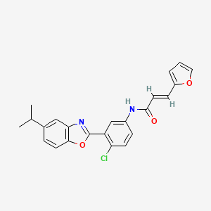 N-[4-chloro-3-(5-isopropyl-1,3-benzoxazol-2-yl)phenyl]-3-(2-furyl)acrylamide