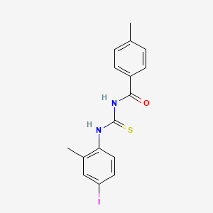 molecular formula C16H15IN2OS B3655260 N-[(4-iodo-2-methylphenyl)carbamothioyl]-4-methylbenzamide 