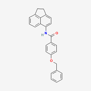 molecular formula C26H21NO2 B3655278 4-(benzyloxy)-N-(1,2-dihydroacenaphthylen-5-yl)benzamide 