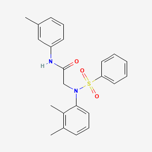 2-[N-(2,3-DIMETHYLPHENYL)BENZENESULFONAMIDO]-N-(3-METHYLPHENYL)ACETAMIDE