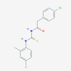 2-(4-chlorophenyl)-N-[(4-iodo-2-methylphenyl)carbamothioyl]acetamide