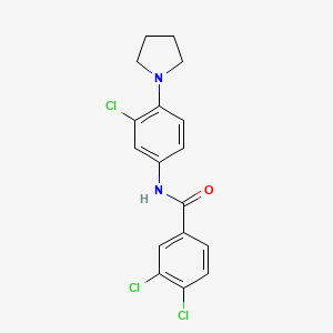 molecular formula C17H15Cl3N2O B3655344 3,4-dichloro-N-[3-chloro-4-(pyrrolidin-1-yl)phenyl]benzamide CAS No. 432001-31-5