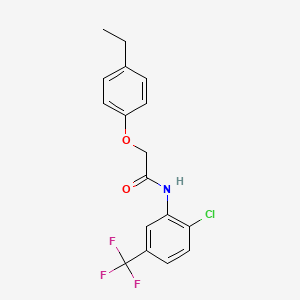 molecular formula C17H15ClF3NO2 B3655352 N-[2-chloro-5-(trifluoromethyl)phenyl]-2-(4-ethylphenoxy)acetamide 