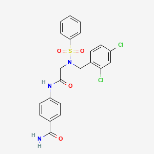 4-{[N-(2,4-dichlorobenzyl)-N-(phenylsulfonyl)glycyl]amino}benzamide