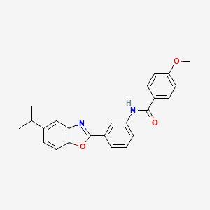 4-methoxy-N-{3-[5-(propan-2-yl)-1,3-benzoxazol-2-yl]phenyl}benzamide