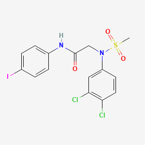 molecular formula C15H13Cl2IN2O3S B3655373 N~2~-(3,4-dichlorophenyl)-N~1~-(4-iodophenyl)-N~2~-(methylsulfonyl)glycinamide 