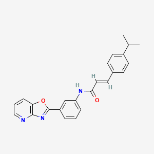 molecular formula C24H21N3O2 B3655421 3-(4-isopropylphenyl)-N-(3-[1,3]oxazolo[4,5-b]pyridin-2-ylphenyl)acrylamide 